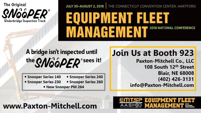 Paxton-Mitchell Co., LLC - Equipment Fleet Management 2018 National Conference - Booth 923